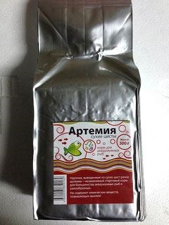 Сухие цисты Артемии (Artemia salina) 80%, вакуум 10 гр. Барром. Цена от 10 шт. 477036